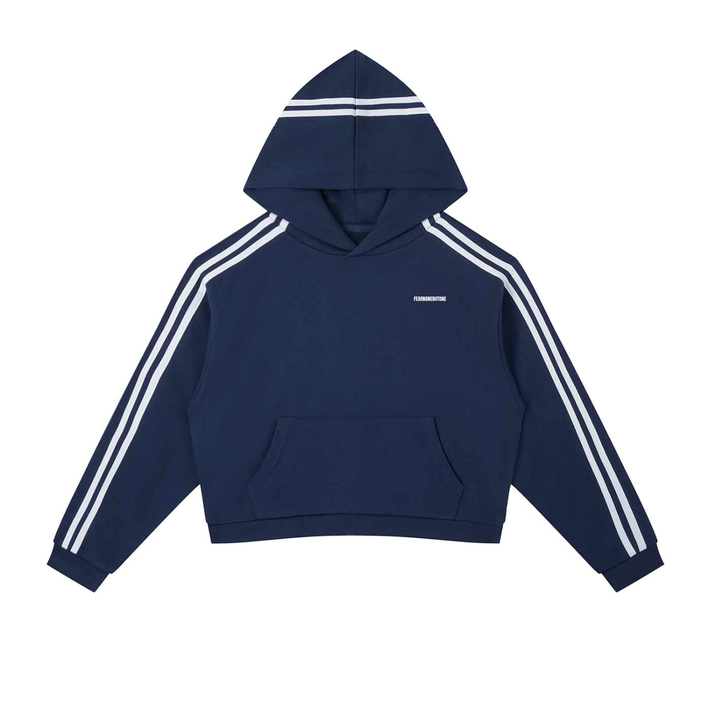 Side Stripe Cropped Hoodie