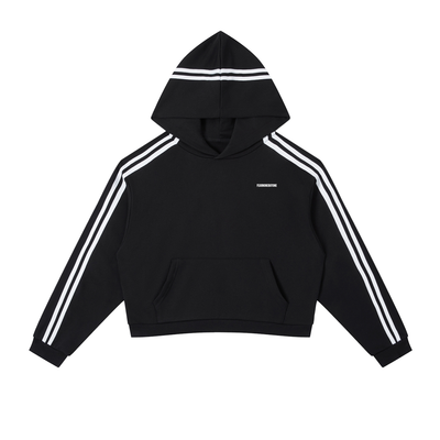 Side Stripe Cropped Hoodie